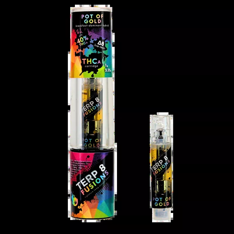 1-Gram Pot of Gold THCA + D8 Live Resin Cartridge