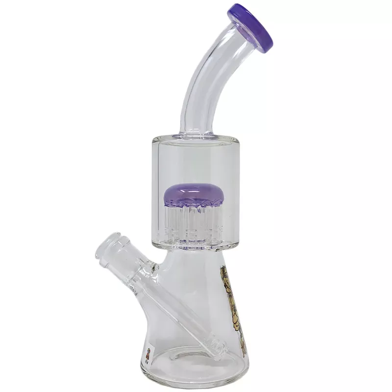 10″ AFM Glass Arm Perc Clear Glass Beaker Bong