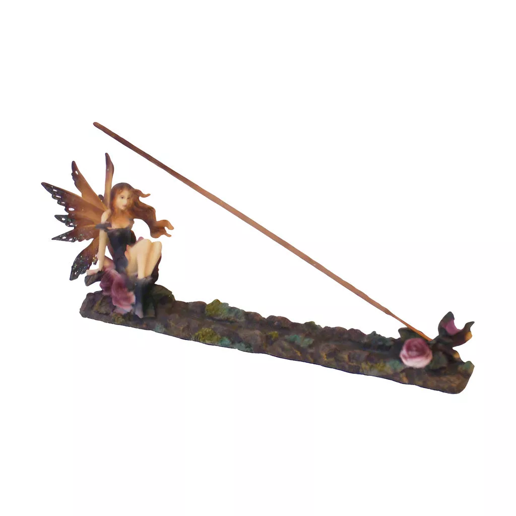 10″ Dark Fairy and Flowers Incense Burner