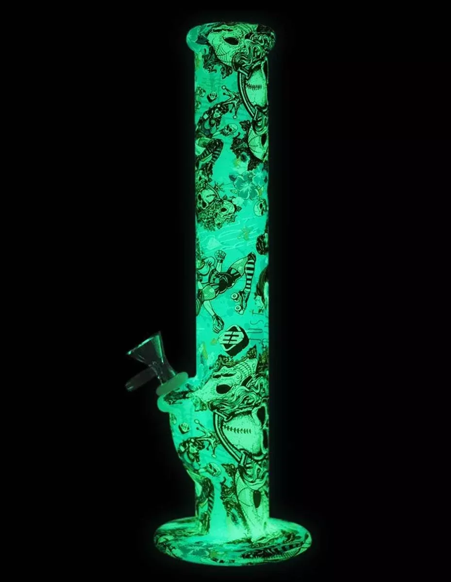 11" Retro Glow in the Dark Silicone Water Pipe