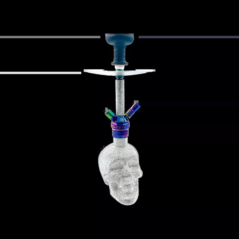 19-inch Skull Hookah with Crystal Accents