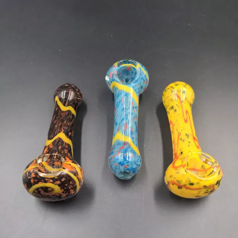 4 ” Fritted Latticino Hand Pipe