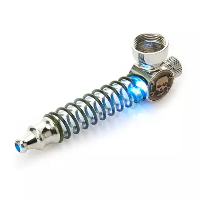 4" light up Metal Tobacco pipe