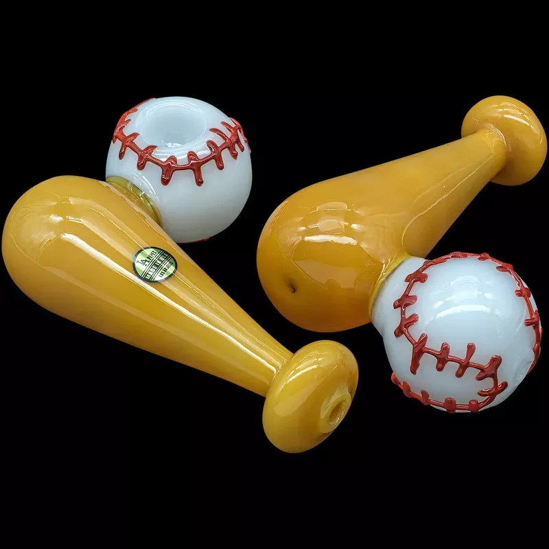 “420 Stretch ” Bat & Baseball Glass Pipe