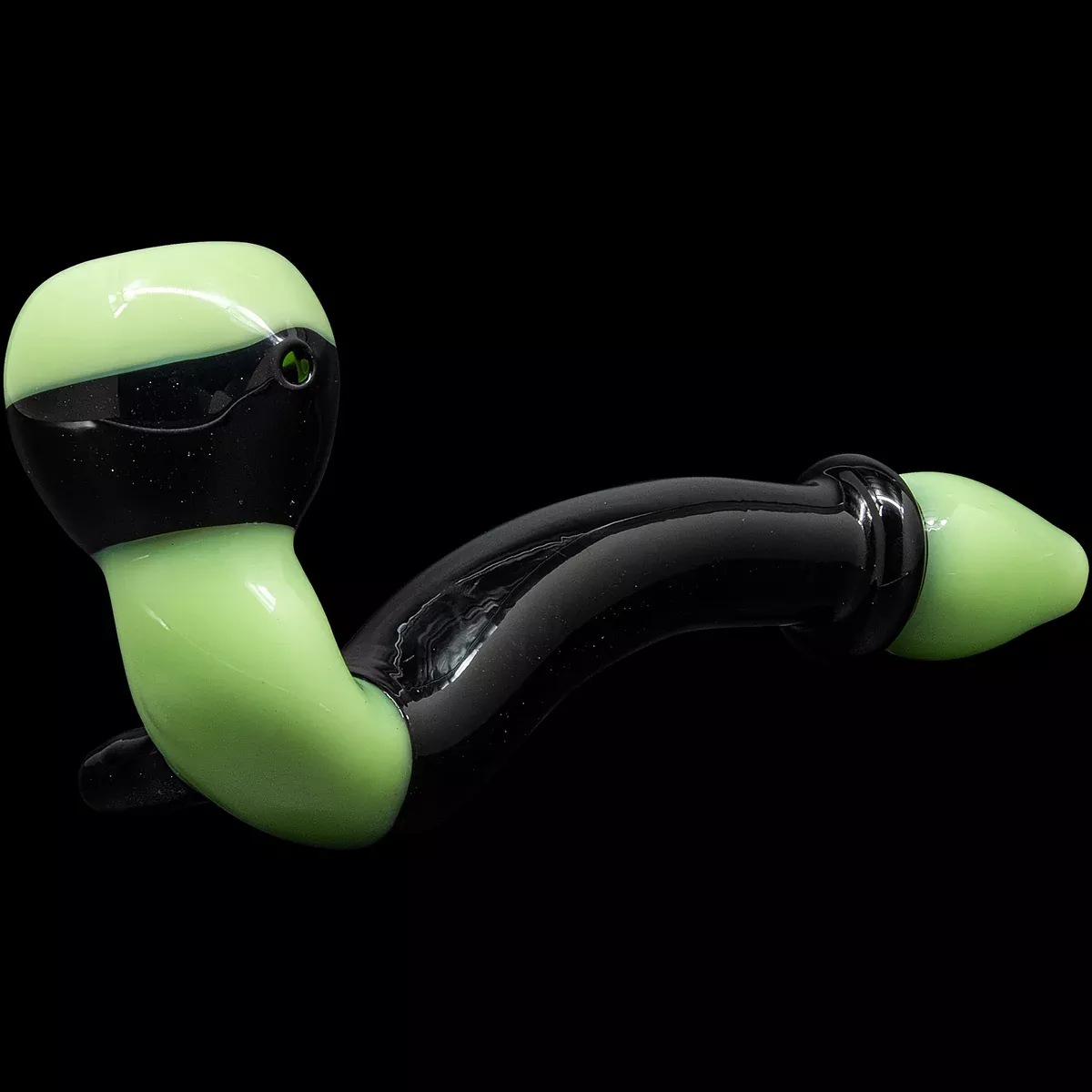 "Alien Locks" Green n Black Sherlock Pipe