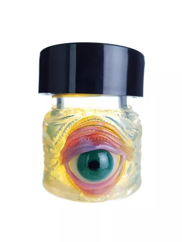 BARD – Glass “Eyeball” Mini Jar w/ Screw-On Top – #10