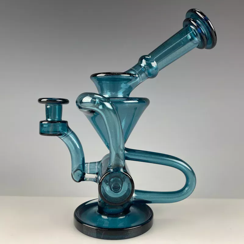 “Blue Stardust ” Floating Inline Recycler by Eric Law Glass