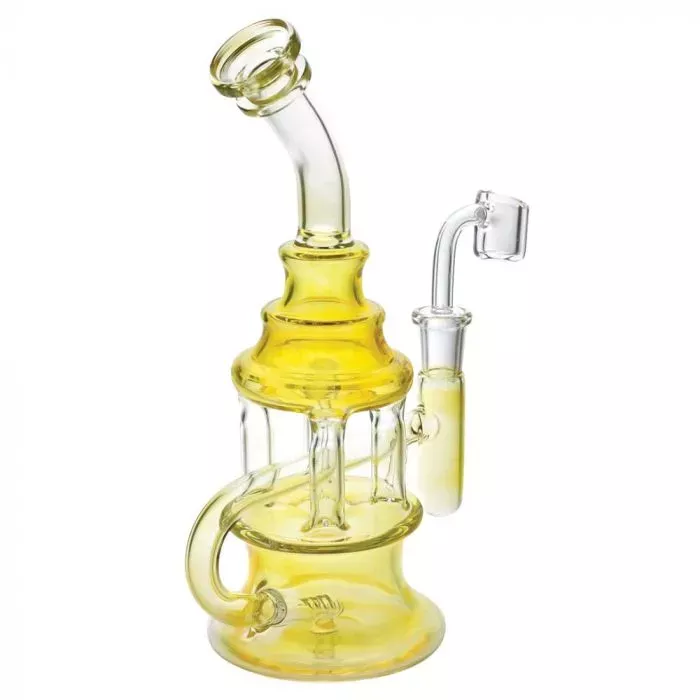 "Circ Stack" Silver Fumed Scientific Oil Dab Rig