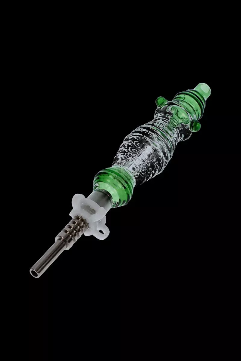 Colored Glass Nectar Collector with Titanium Nail