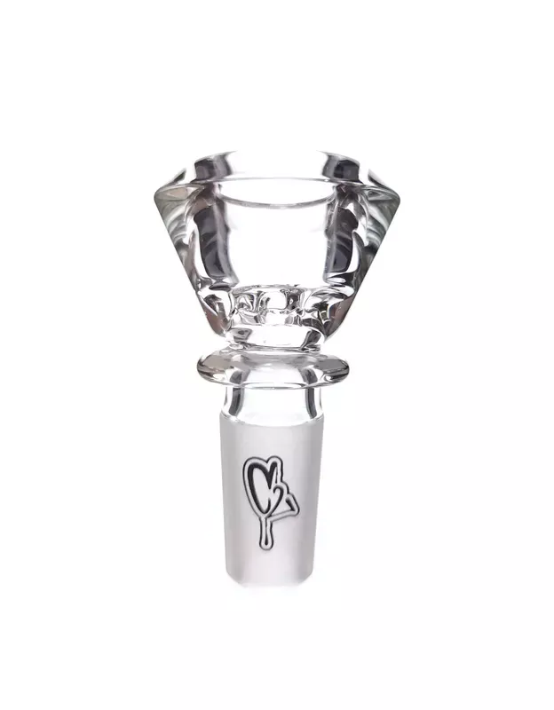 CUSTOM CREATIONS – Clear 4-Hole Bowl Diffused Slide – 18mm
