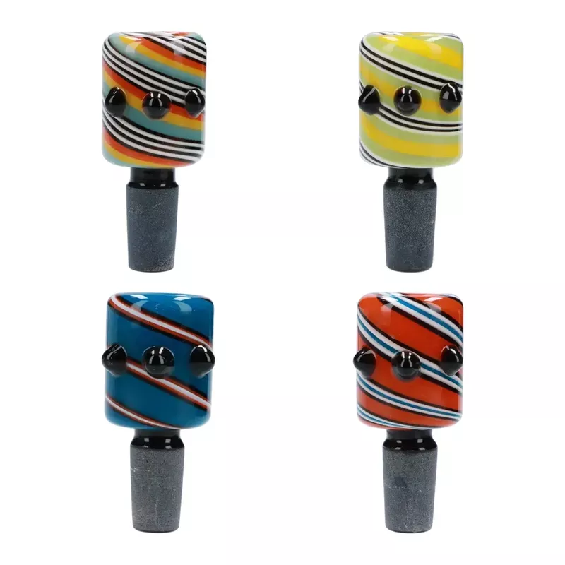 DankStop Swirl Bowl with Marbles – Male 14mm