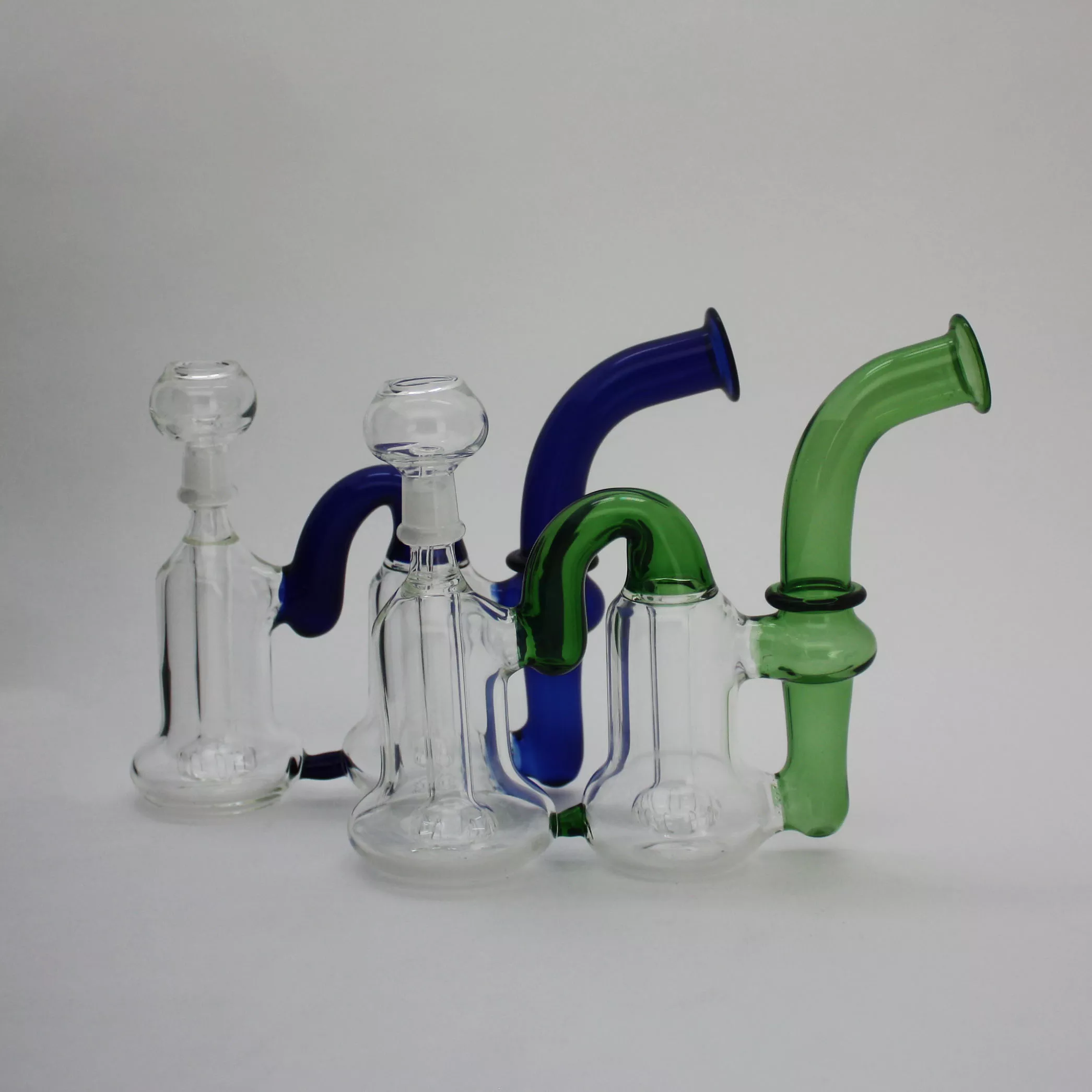 Double Chamber Concentrate Glass Water Pipe