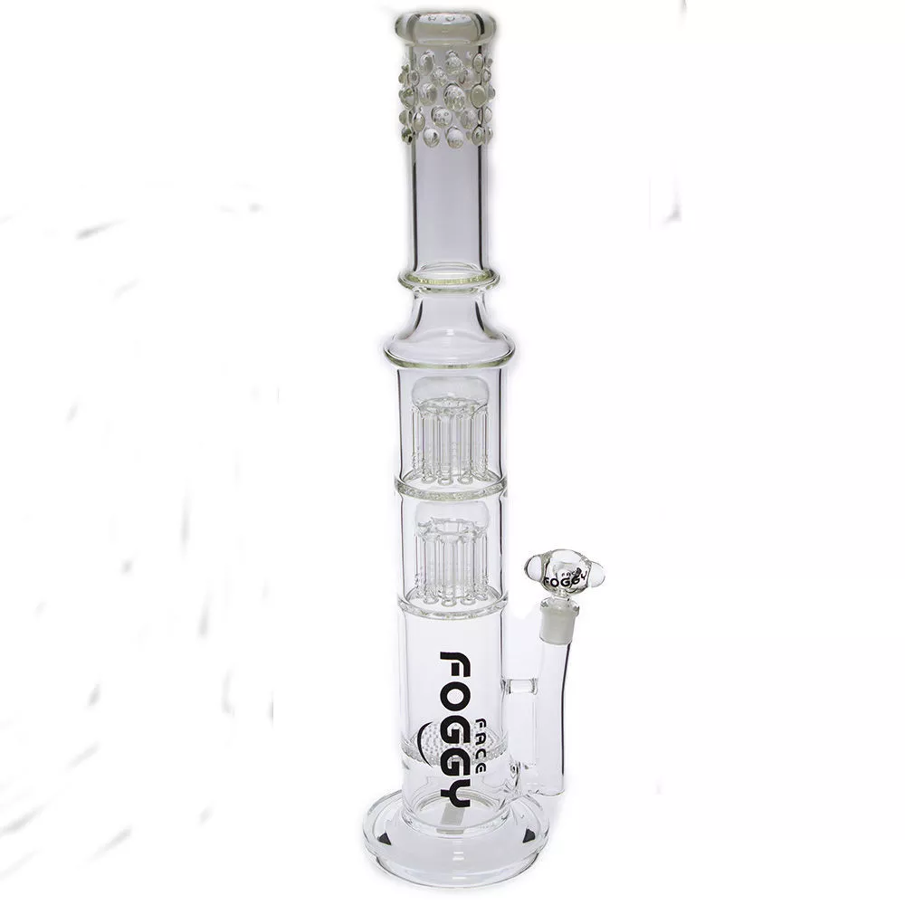 Foggy – 19.5" Double Tree Percolator Beaker Bong