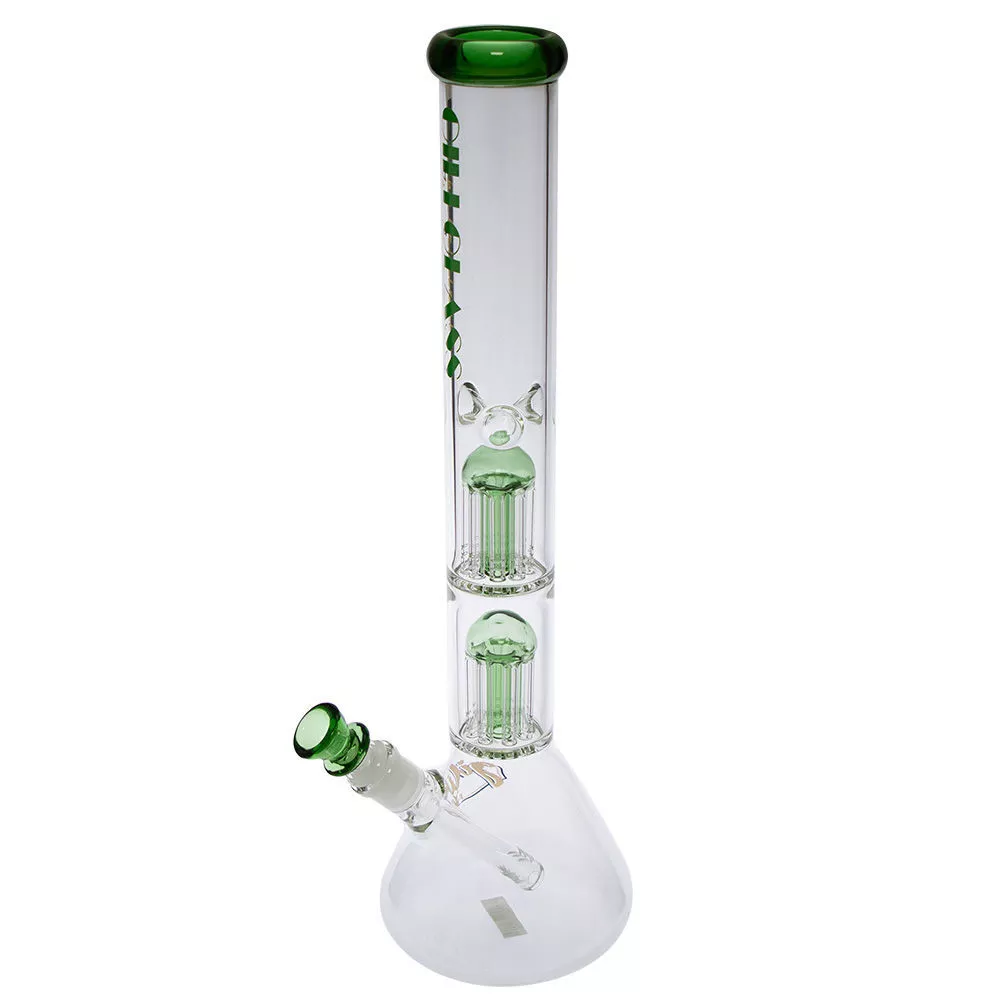 Gili Glass – 17" Double Tree Percolator Beaker Bong
