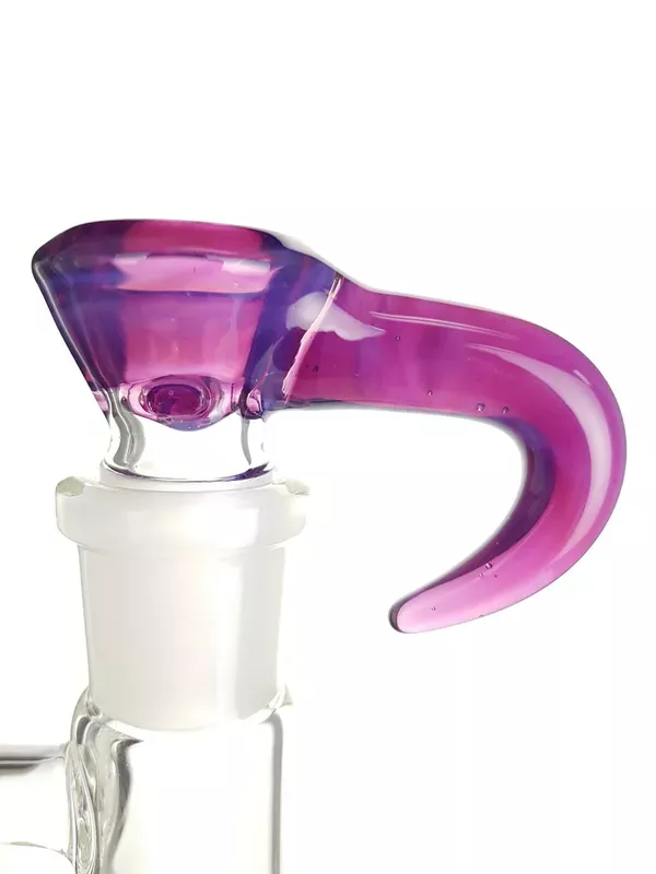 JAMMS – 4-hole Martini Bowl Slide w/ Latticino Horn – 18mm (Royal Jelly)