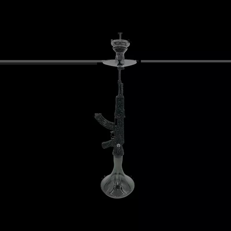 Large AK47 Style Hookah with Swarovski Crystals