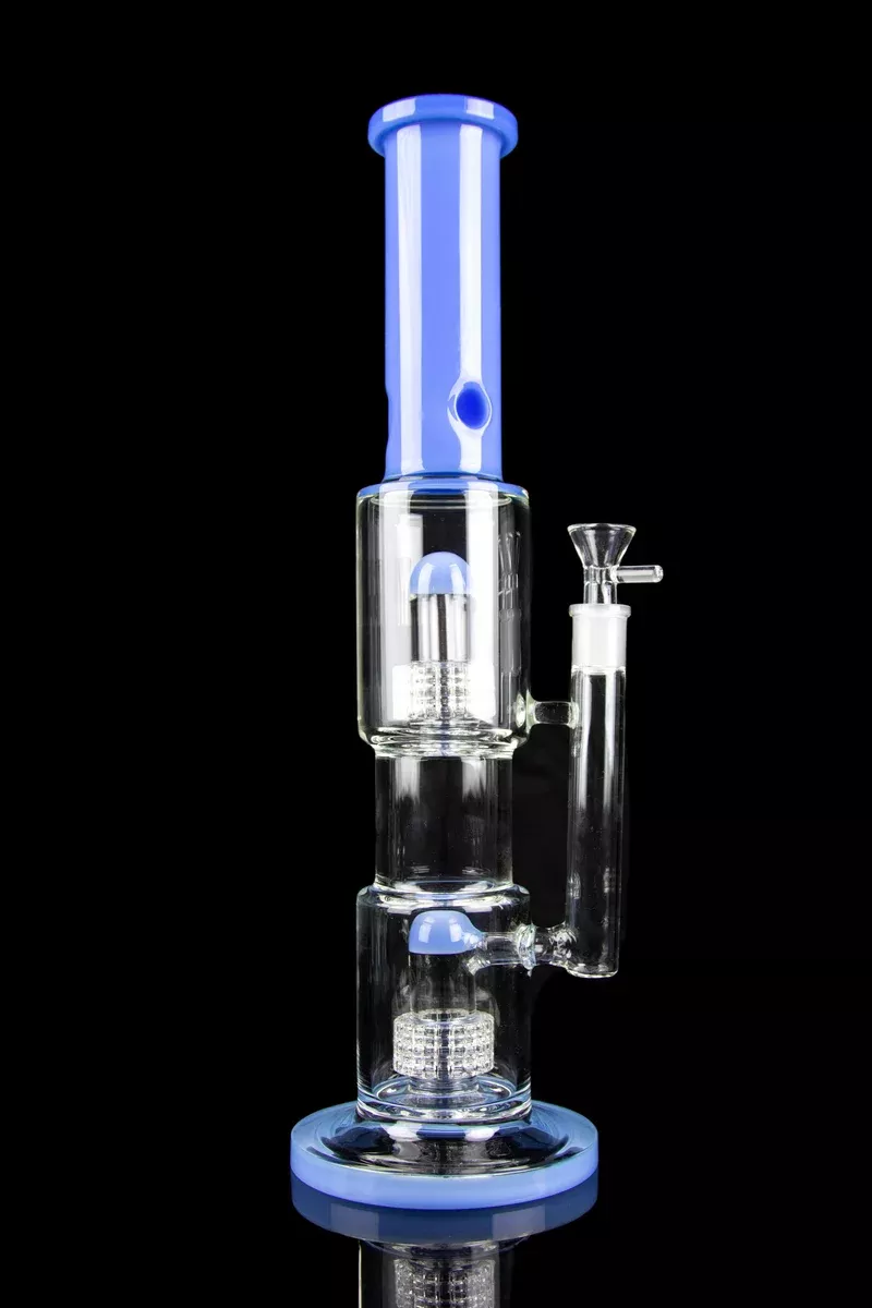 "Morpheus" Double Matrix Water Pipe with Black Accents