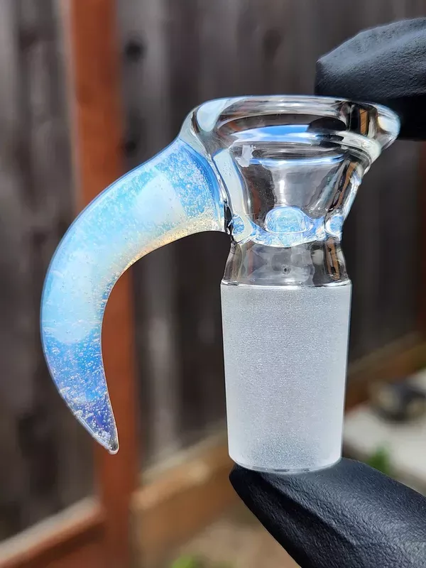 OJ FLAME – 4-Hole Martini Slide w/ Horn and 18mm Joint – Secret White
