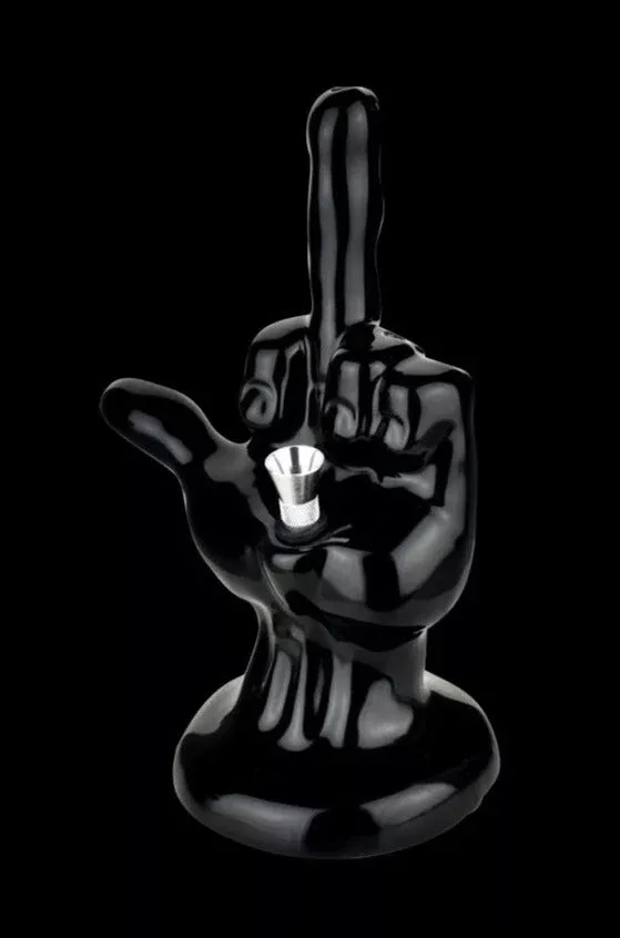 "One-Fingered Salute" Ceramic Water Pipe