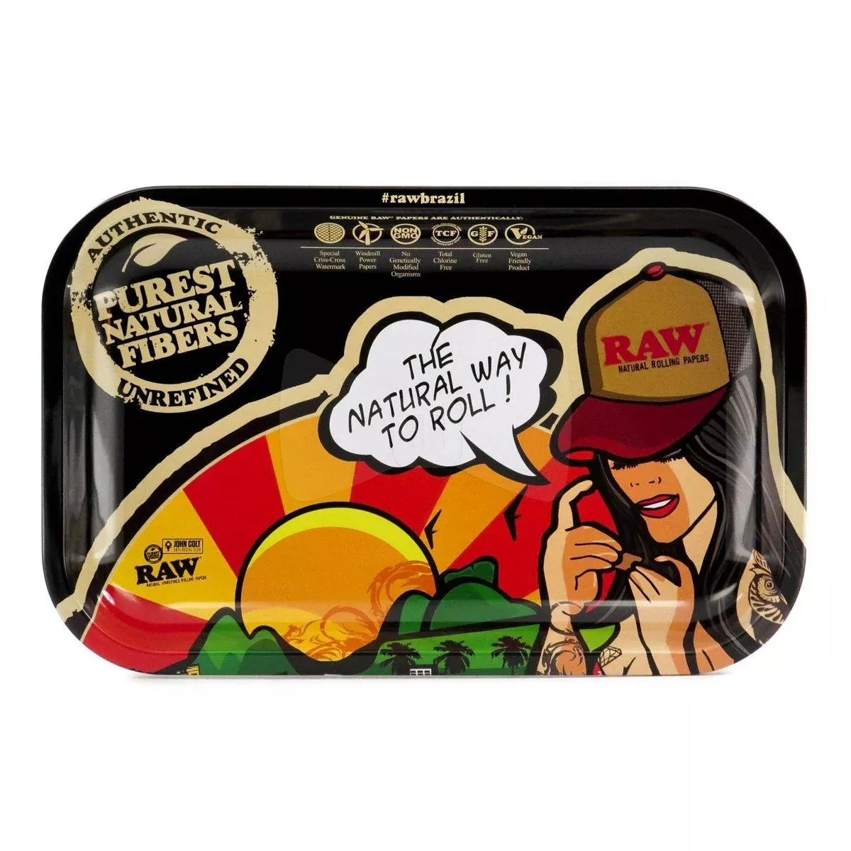 RAW Brazil Rolling Tray 7 x 11