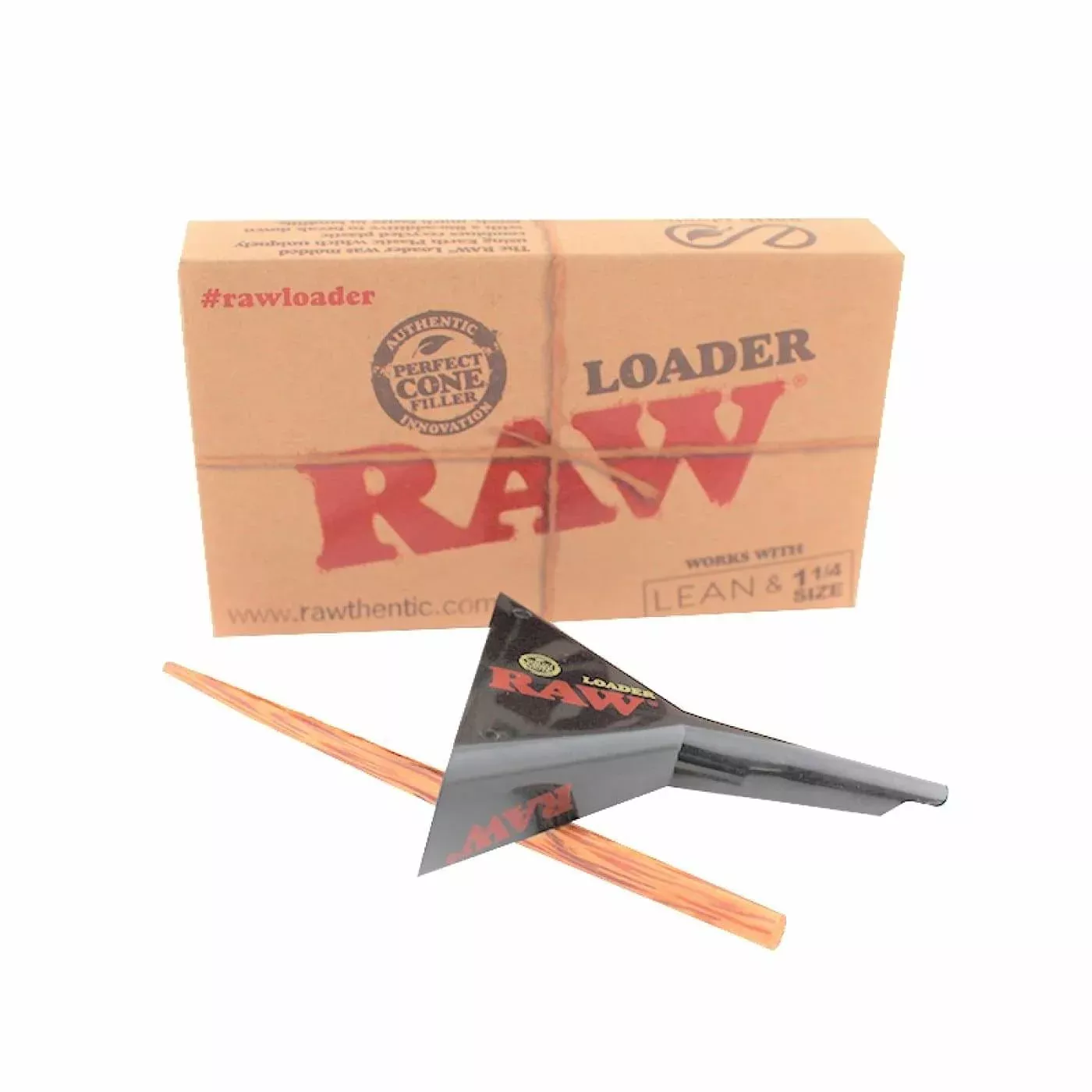 Raw Cone Loader Lean 1 1 4 Size with Natural Bamboo Poker