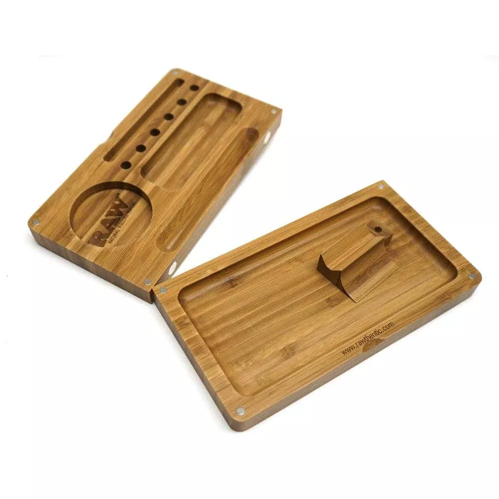 RAW Wood Backflip Magnetic Rolling Tray
