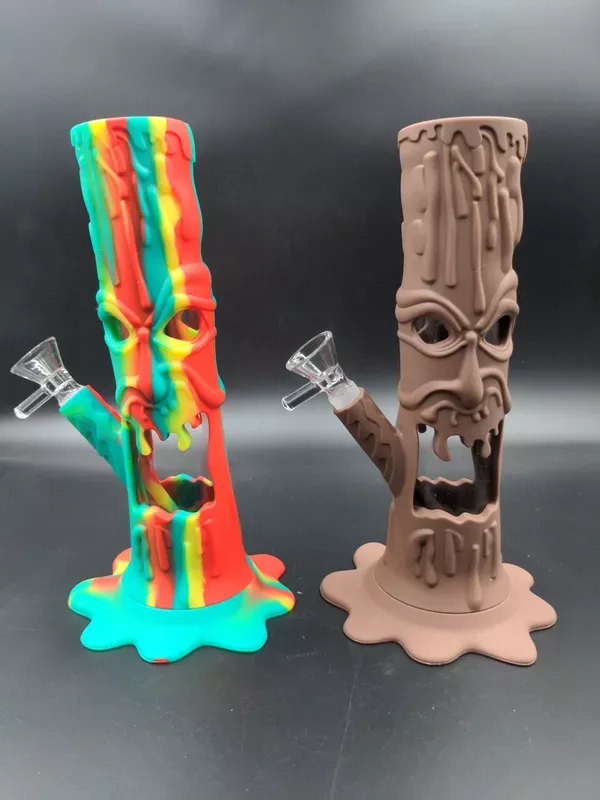 Scary Tree Silicone/Glass LED Water Pipe | 9 ” 14mm
