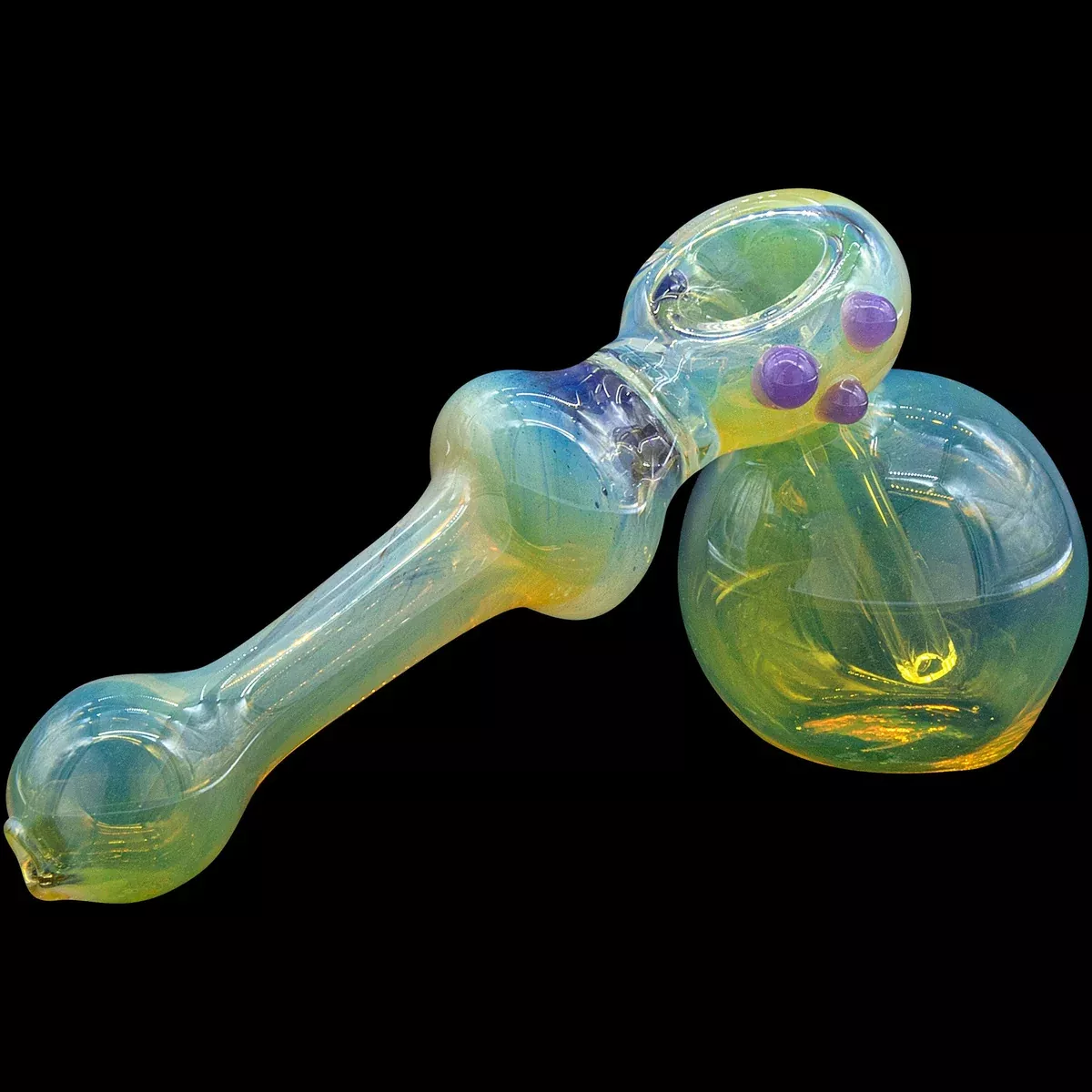 "Silver Hammer" Fumed Hammer Bubbler Pipe (Various Colors)