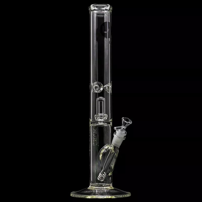 "Smoke Stack" Thick Glass Straight Showerhead Perc Bong