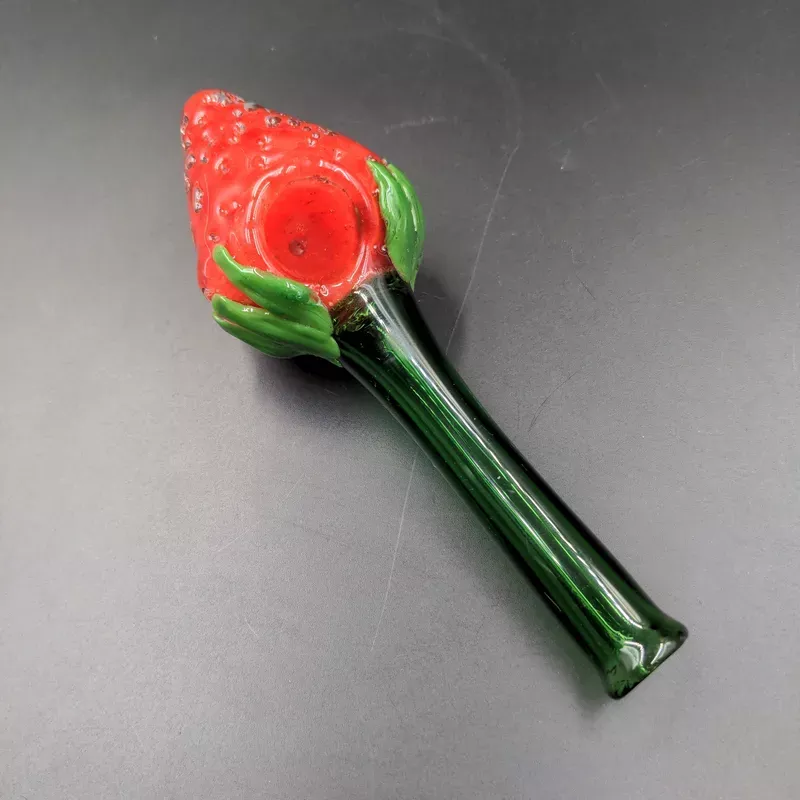 Strawberry Blossom Glass Hand Pipe – 5.5 “
