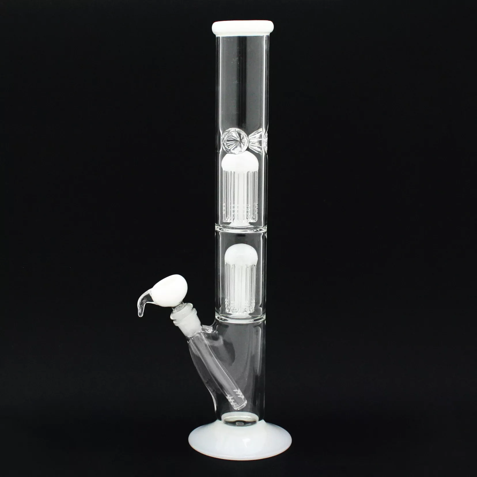 White Accent, Double Perc Water Pipe