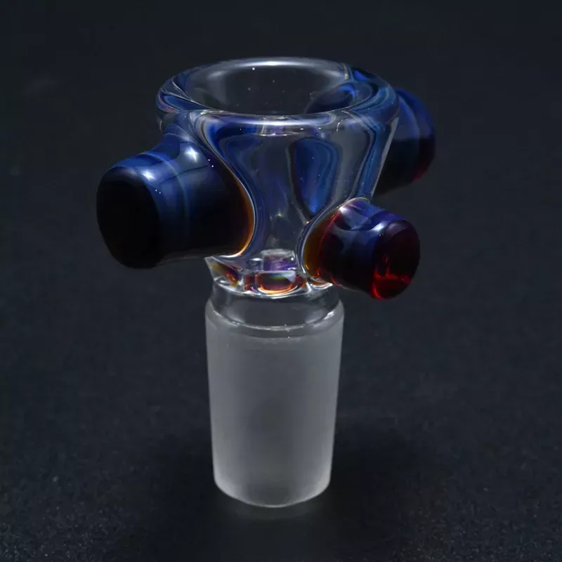 Zombie Hand 18mm Bowl w/ Color Accents – Amber Purple