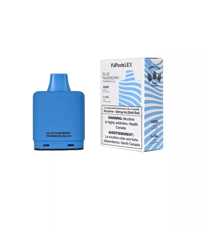 ZPODS LEX Pod System – 10K Puff Vape Pods – Blue Raspberry
