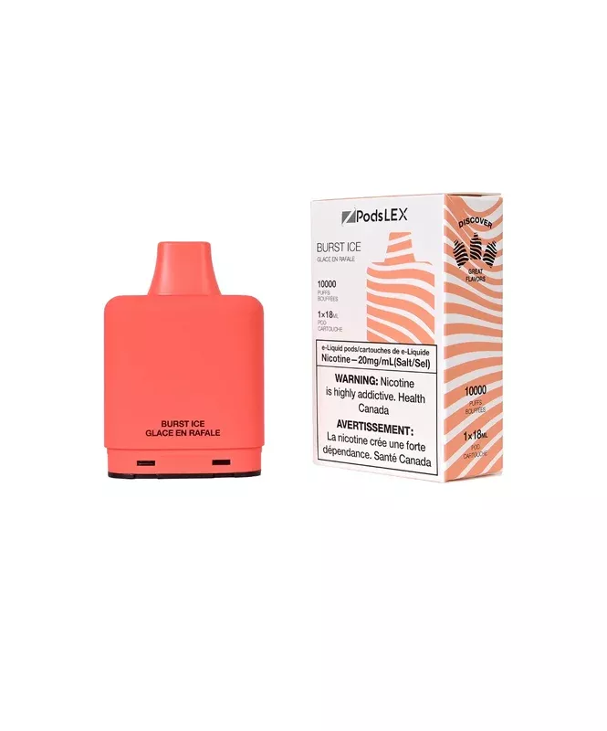 ZPODS LEX Pod System – 10K Puff Vape Pods – Burst Ice