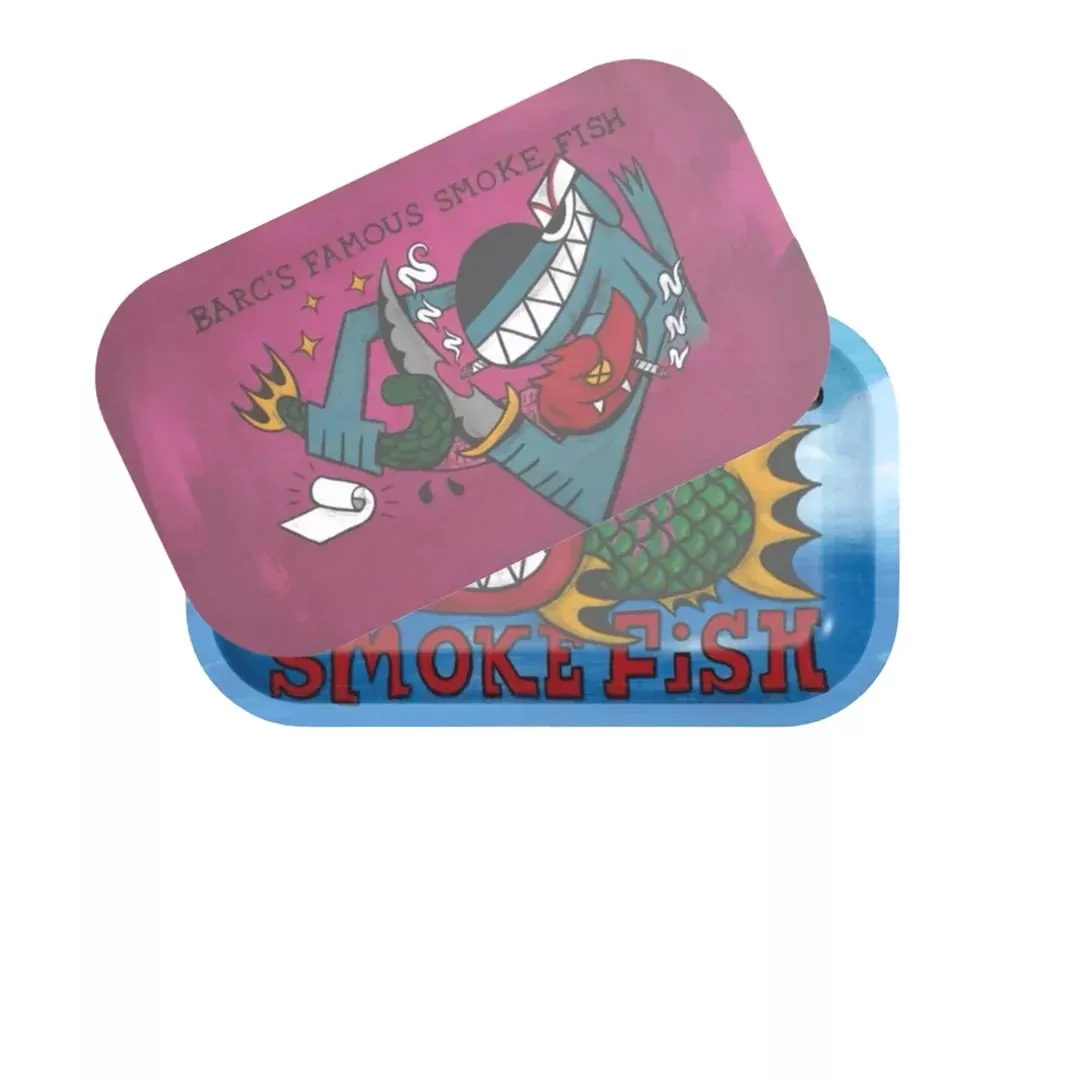 ZZZ’s Metal Rolling Tray With Lid - Smoke Fish by BARC